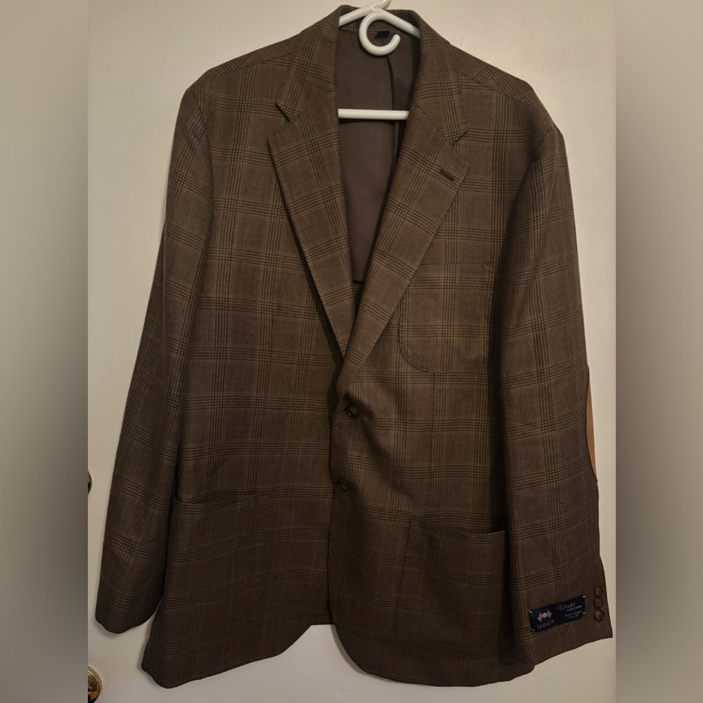 J Crew Men's Brown wool Plaid Blazer